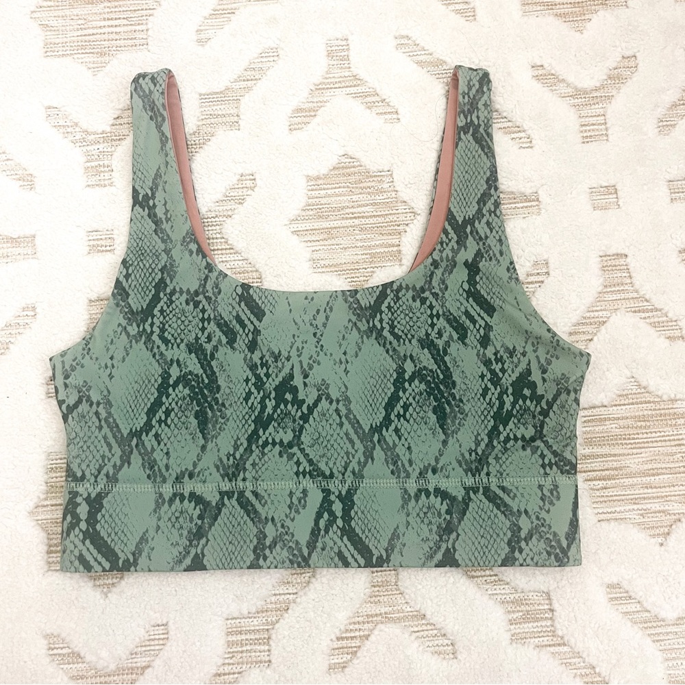 Fabletic Harlyn Midi Medium Impact Sport Bra Reversible Cactus Snake/Pink Canyon